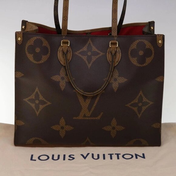 LOUIS VUITTON Monogram Reverse Giant On The Go GM Tote Bag M45320 Auth 65248SAV - Picture 10 of 16